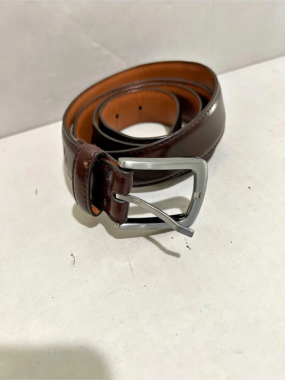 Vince Camuto Leather-Look Brown Belt Size 40 NWT